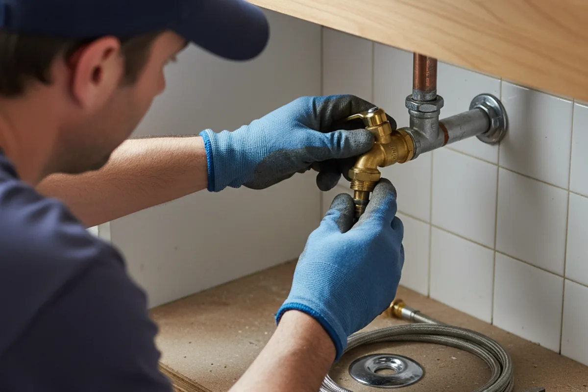 Shutoff valve and fitting work during Faucet and Fixture Repair in Walker